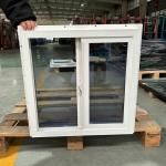 Slim Black-Frame UPVC Sliding Window for Minimalist Office Partitions Double Glazed Green-Tinted UPVC Sliding Window for Energy Efficiency for sale