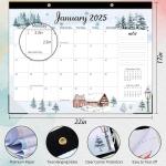 End Month December Custom Wall Calendar Spiral Bound and Customizable for sale