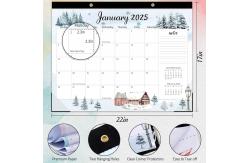 China End Month December Custom Wall Calendar Spiral Bound and Customizable supplier