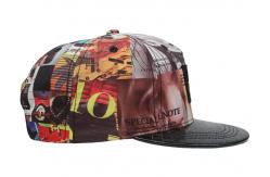 China ACE Graffiti Pattern Applique Flat Brim Snapback Hats For Women 5 Panels supplier