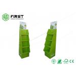 Customized Products Corrugated Floor Display Shelf , Supermarket Cardboard Display Stand for sale