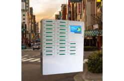 China Touch LCD Public Mobile Phone Charging Station Kiosk Quick Charge Code Lock Design supplier