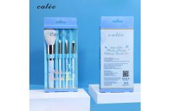 China 4pcs Travel Make Up Brushes Plastic Handle Cosmetic Brush With PVC Packaging Box supplier