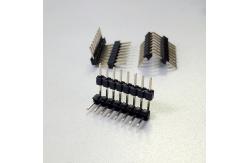 China Right Angle 2.54 Mm Pitch Pin Header Single Row PCB Connector supplier