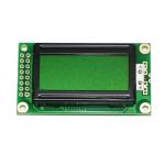 STN Transflective 0802 Character LCD Display Module Positive Green Monochrome