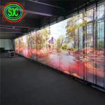 6.2kg Cabinet Weight Transparent LED Screen with SMD2121 Led Type and Driving Method for sale