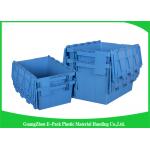 60L Plastic Attached Lid Containers Heavy Duty Stackable Moving 600 * 400 * 365mm