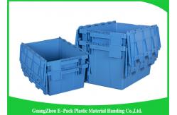 China 60L Plastic Attached Lid Containers Heavy Duty Stackable Moving 600 * 400 * 365mm supplier