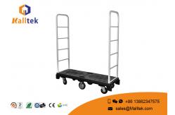 China Metal Warehouse Storage Cart U Boat Style Six Wheel Balance Trolly supplier