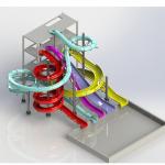 Wear Resistance Combo Water Slide Easy Installation Water Park Slide for sale