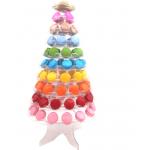 Elegant plastic 10 tier/layer macaron display tower stand holder for wedding party for sale