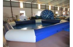 China Amusement Park Inflatable Water Games Blue Blow Up Pool 8 X 8m Customized supplier