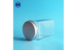 China Small Empty Square Wide Mouth Plastic Jars Stackable Space Saving supplier