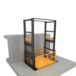 Industrial Warehouse Hydraulic Cargo Lift Vertical Guide Rail Goods Elevator for sale