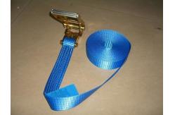 China Blue Label Self Tightening Ratchet Straps , Ratchet Straps With Safety Hooks supplier