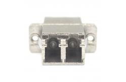 China Metal Case LC UPC Duplex Optic Fiber Adapter with Flange supplier