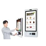 Capacitive Retail Self Service Kiosk Restaurant Ordering Touch Screen With Thermal Printer