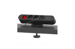 China Black / White Clip USB Desktop Socket 3 Ways With CE Certification supplier