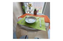 China 1.2mx50m PP Party Table Cloth Fabric Plain Non Woven Table Cover supplier