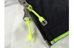China Novelty Transparent Rubber Zipper Puller With Woven Fabric String supplier
