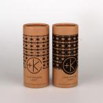 Customized Kraft Paper Tube Packaging With CMYK Printing / Pantone Color Printing for sale