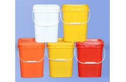 China Printing Options for Square Plastic Bucket IML Thermal Transfer and Screen Printing supplier
