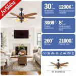 OEM Energy Saving Pull Switch Ceiling Fan With 5 Wooden Blades