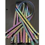 High Light Rainbow Reflective Fabric Grey Closed End Nylon Zippers Clothes Riding