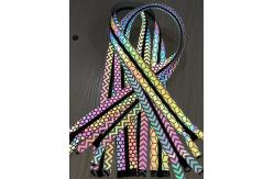 China High Light Rainbow Reflective Fabric Grey Closed End Nylon Zippers Clothes Riding supplier