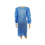 Blue Disposable Surgical Gown SMS Non Woven Isolation Gown Sterile With 20- 45g for sale