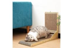 China High Density Cat Scratch Board L Shaped Large Cat Scratcher Cardboard supplier