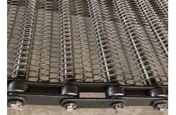 China Spiral Woven Wire Mesh Chain Conveyor Belt Food Grade SS Material supplier