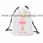 Biodegradable CPE PE Plastic Drawstring Backpack Plastic Bags for sale