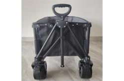 China 7 Inch Wheels Sturdy Rolling Lightweight Trolley Folding Cart Camping Push Pull Wagon supplier