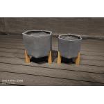 Customed Fiber Clay Planter With 7-8 Years Indoor Life Time And Rhombus Design for sale
