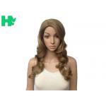 Deep Wave Long Synthetic Wigs Dark Blonde Lustrous With Highlight for sale