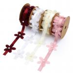 40mm*2m Polyester Floral Ribbon Trim OEM ODM Flower Lace Ribbon for sale