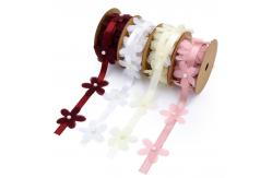 China 40mm*2m Polyester Floral Ribbon Trim OEM ODM Flower Lace Ribbon supplier