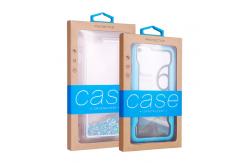 China Brown Kraft Paper Window Boxes Packaging With Hanger Hole For Phone Case supplier