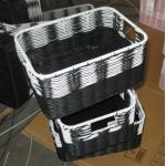 China Manufacture Square Plastic Rattan Storage Basket/fruit basket/ sundry basket for sale