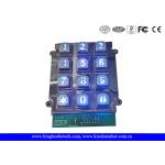 Illuminated Indoor Access Control Zinc Alloy Metal Keypad With 12 Keys