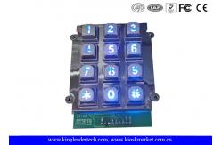 China Illuminated Indoor Access Control Zinc Alloy Metal Keypad With 12 Keys supplier