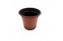 China Black Orange 17cm Plastic Plant Pots Tear Resistant Sturdy Polypropylene Planters supplier