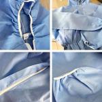 Durable Liquid Resistant Disposable Hooded Coveralls / Disposable Protective Suit for sale