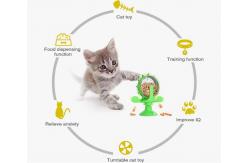 China Interactive Training Cat Windmill Toy With Suction Cup For Cat supplier