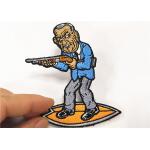 Hook And Loop Embroidered Badge Patches Laser Border For Hats Bags