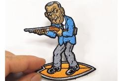 China Hook And Loop Embroidered Badge Patches Laser Border For Hats Bags supplier