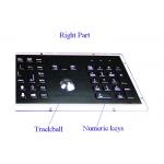 Electroplated Industrial Metal Keyboard Liquid Proof With Optical Trackball Mouse