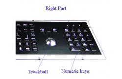 China Electroplated Industrial Metal Keyboard Liquid Proof With Optical Trackball Mouse supplier