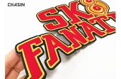 China Twill applique Embroidery Letter Iron On Patches For Clothing supplier